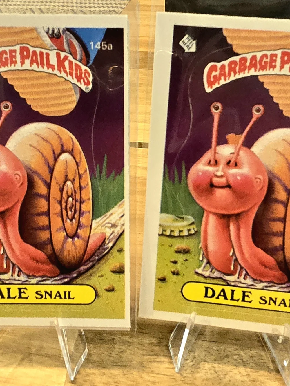 Dale Snail Garbage Pail Kids Error Card. Lot Of 2 White Dot Error